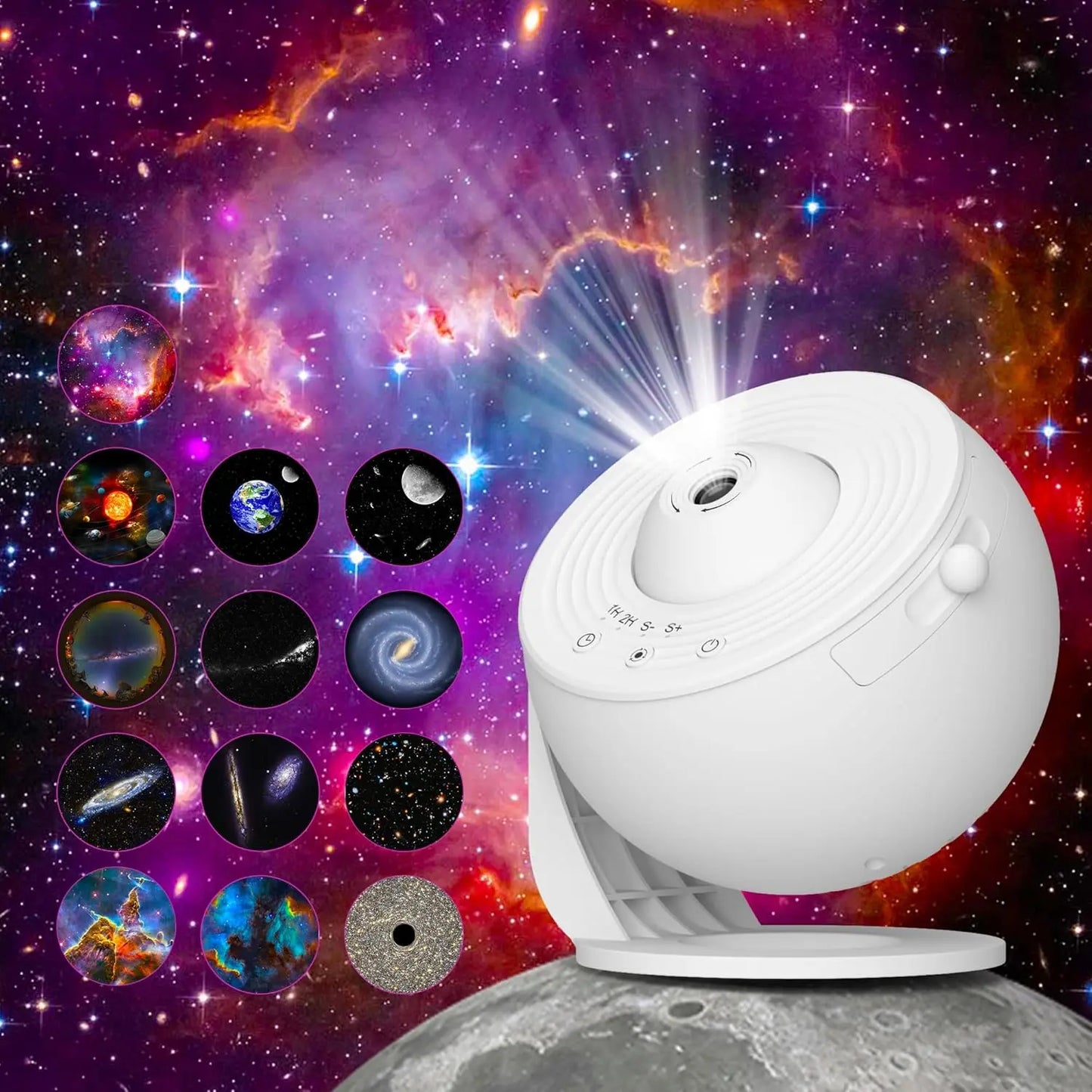 Aiopp Galaxy Projector For Bedroom With 13 Film Discs