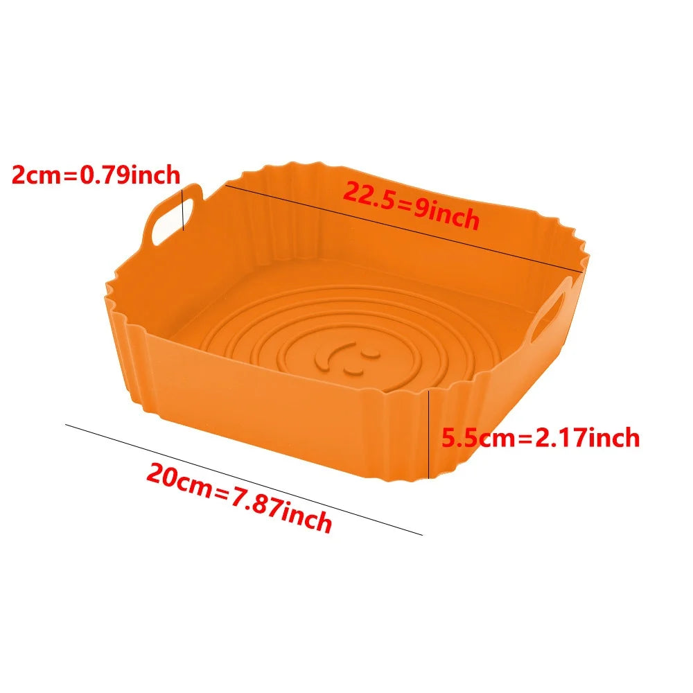 Nonstick Silicone Air Fryer Pan Liner For Oven Baking Tray