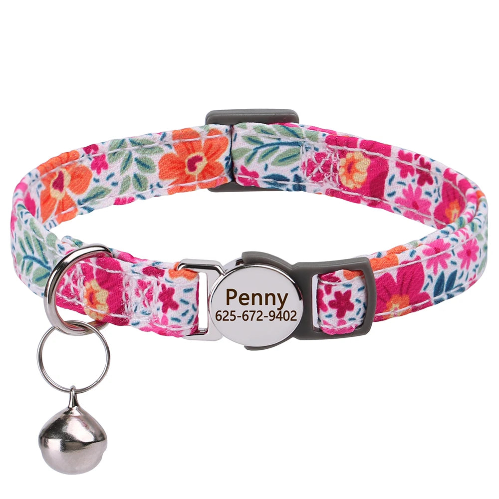 Free Personalized Kitten Collar Engraved With Name