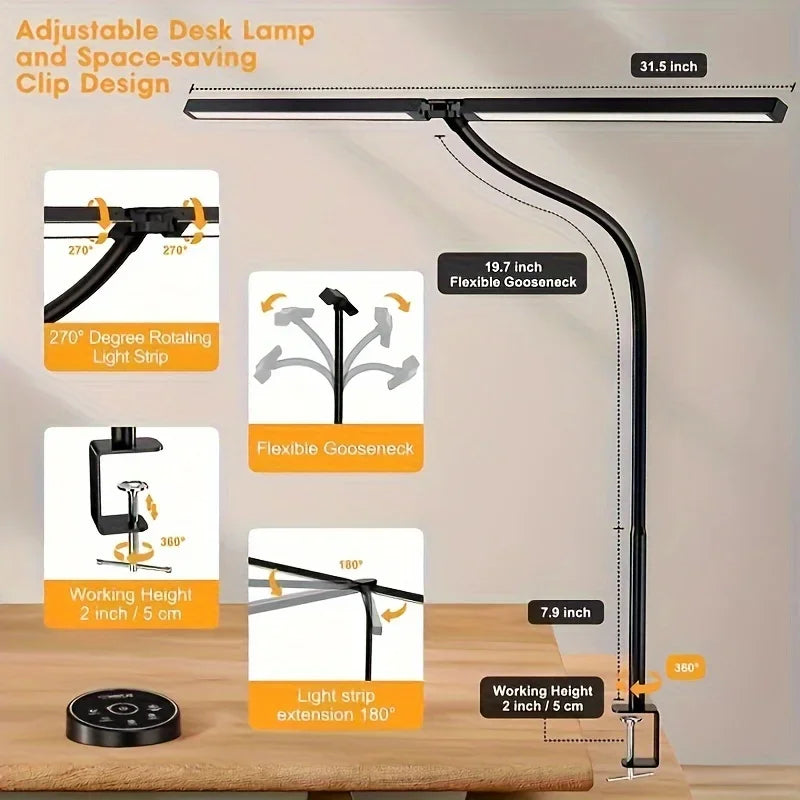 SZRSTH LED Desk Lamp With Five Color Dimmer Eye Care
