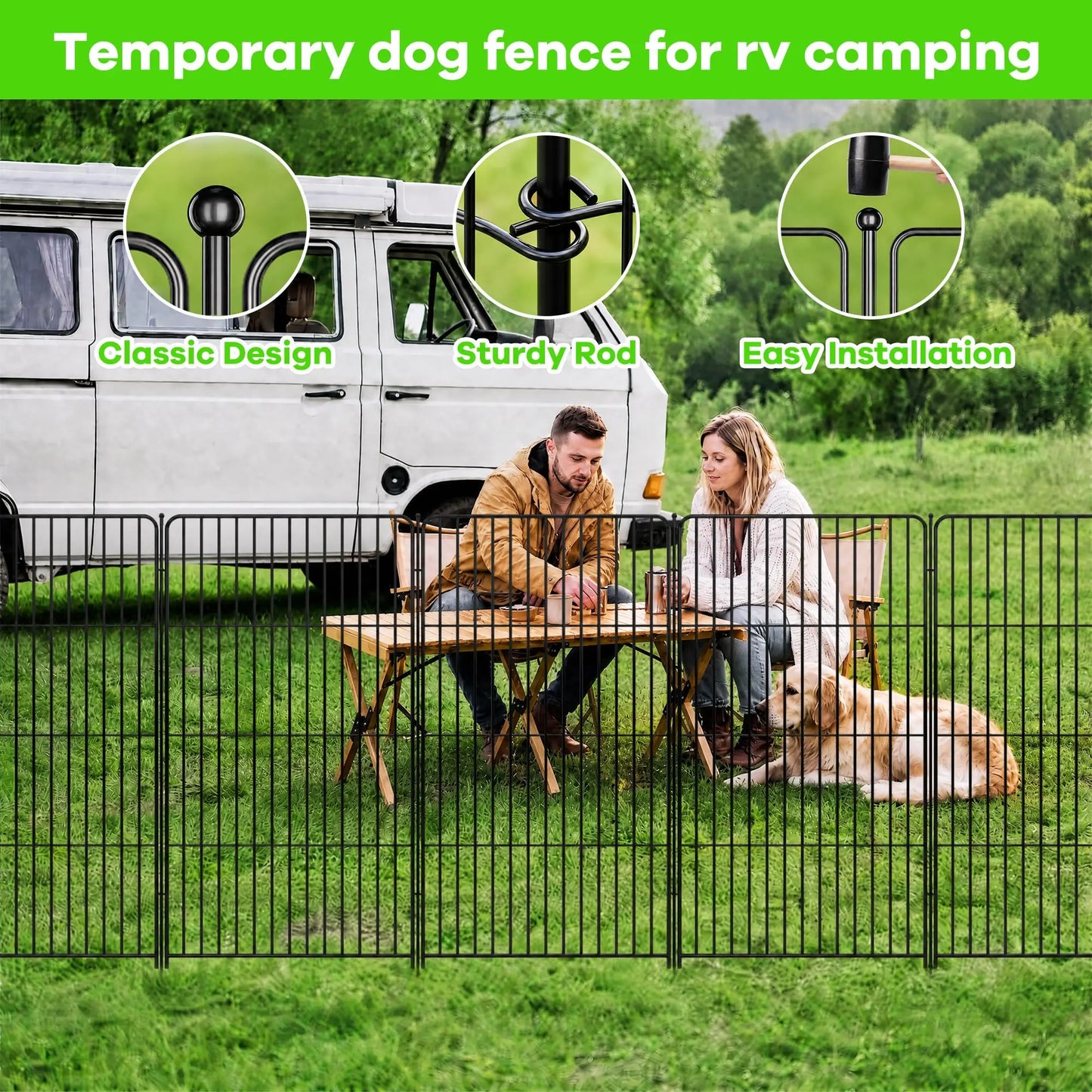 Garden Fence No Dig Metal Barrier For Yard And Pets