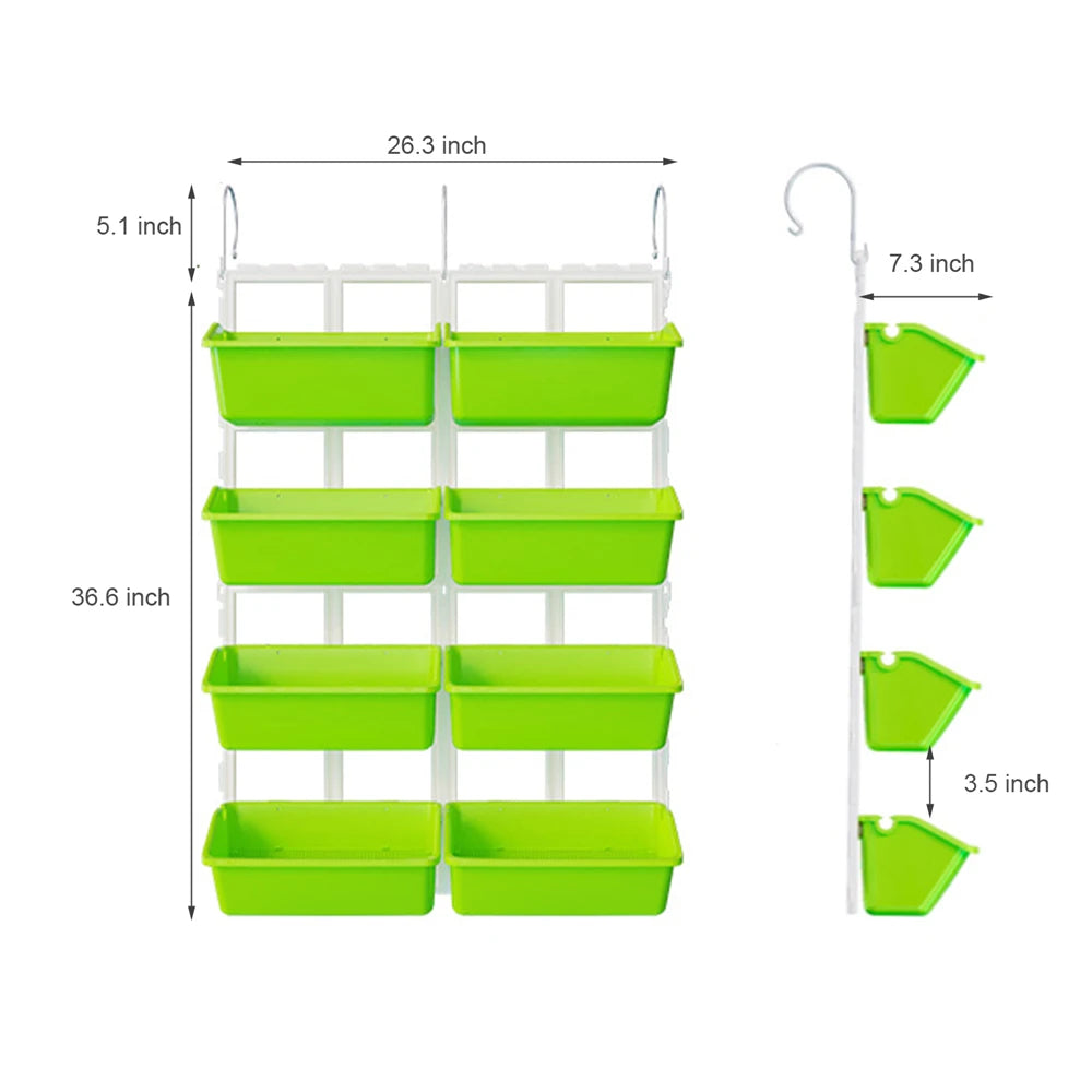 Four Tier Wall Mounted Garden Planter Vertical Raised Bed