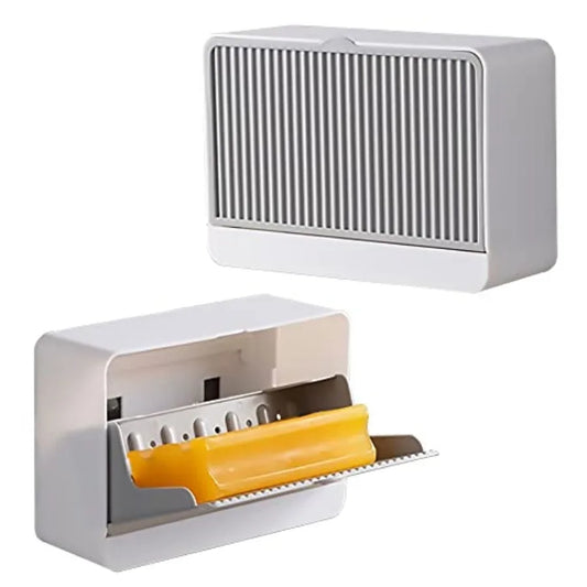 Dust-Proof Soap Holder For Shower Wall Adhesive Wall Mount With Drain