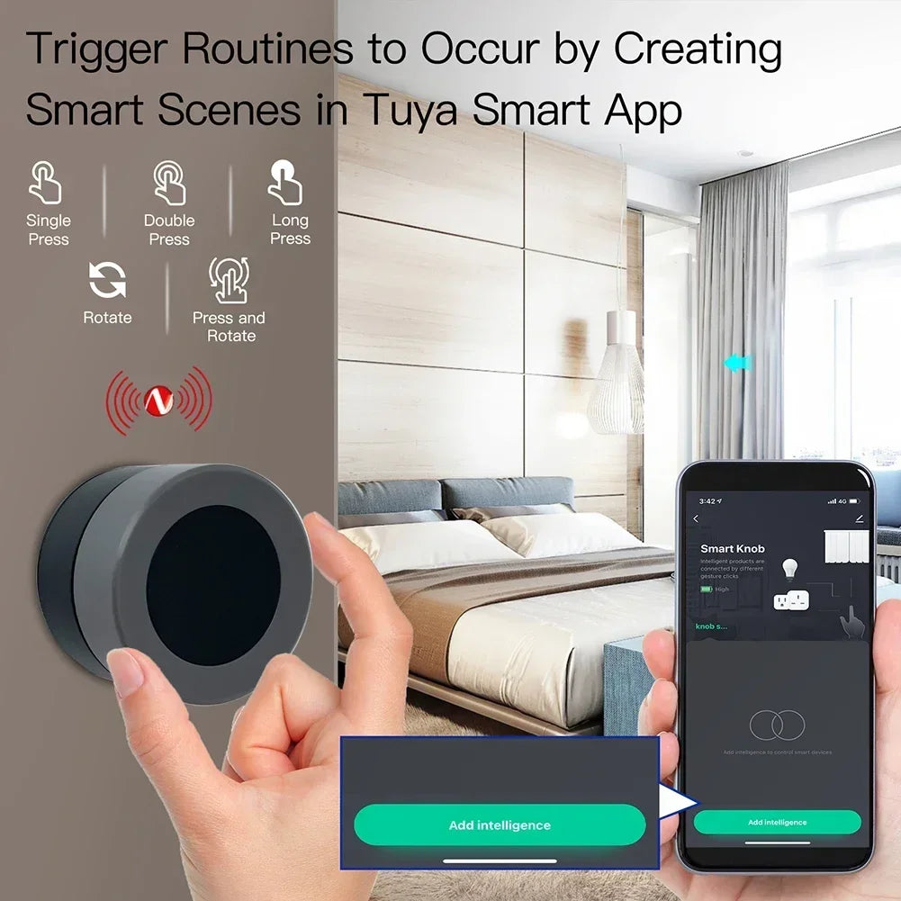 MOES ZigBee Smart Knob Switch Wireless Scene Button Controller