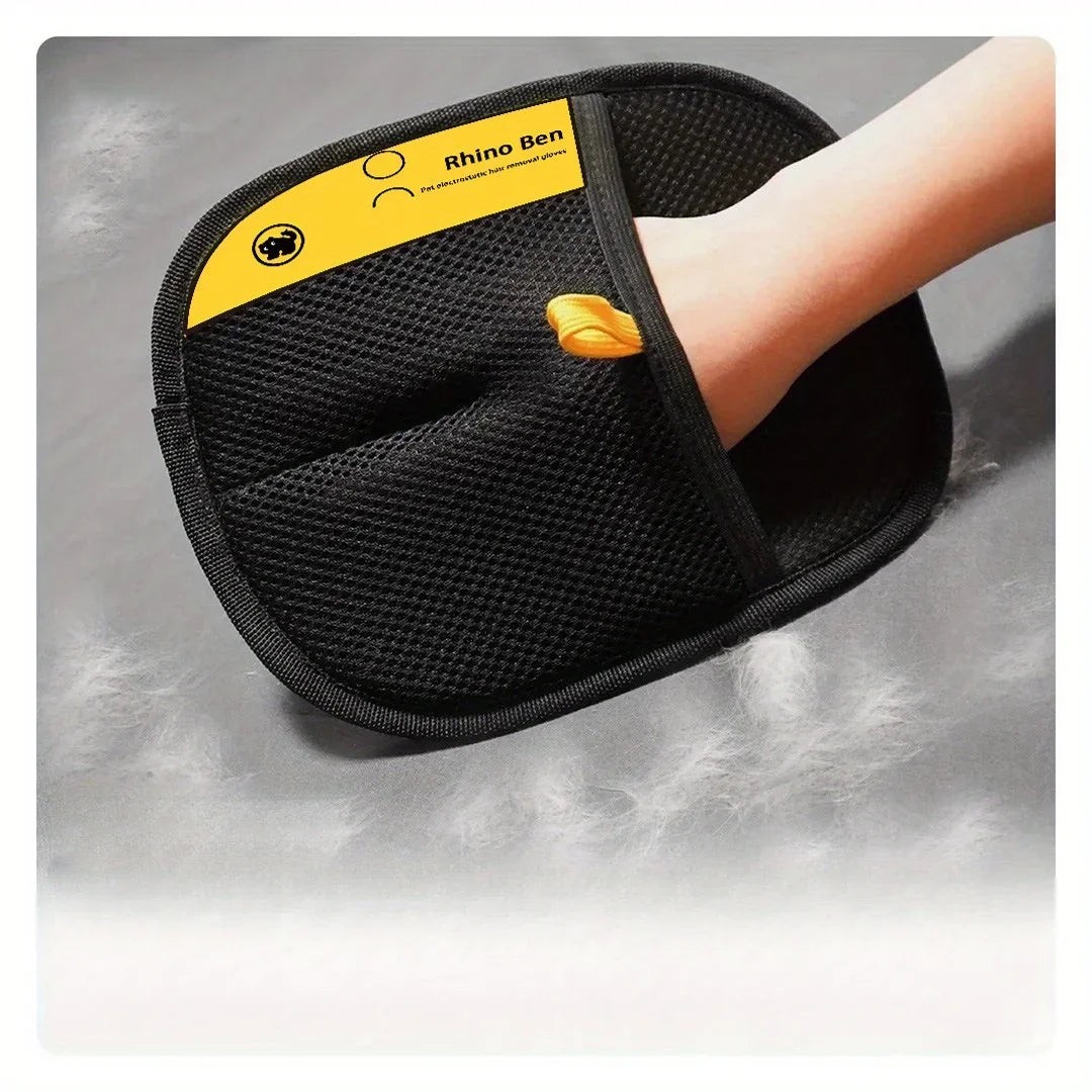 Pet Hair Removal Gloves Double Sided Grooming For Cats Dogs