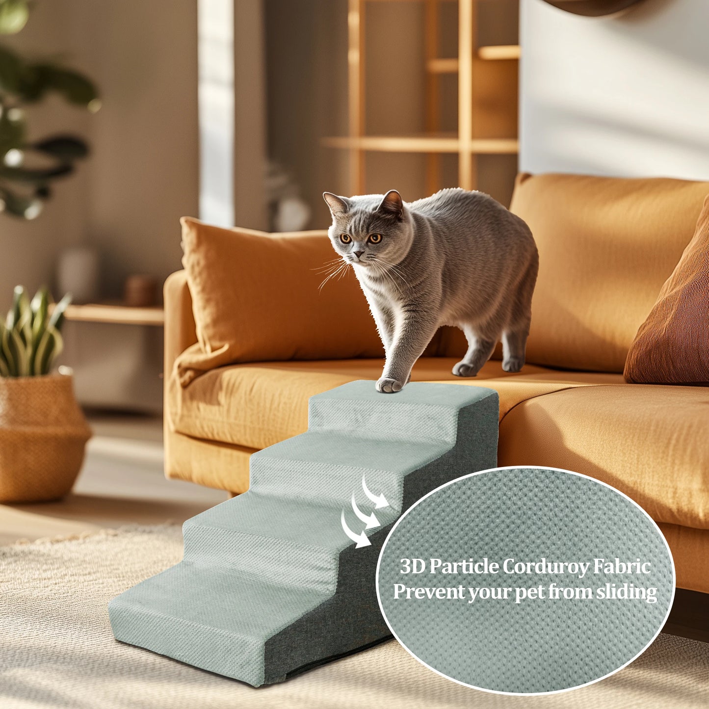 Pet Dog Stairs Ramp With High Density Foam for Puppies