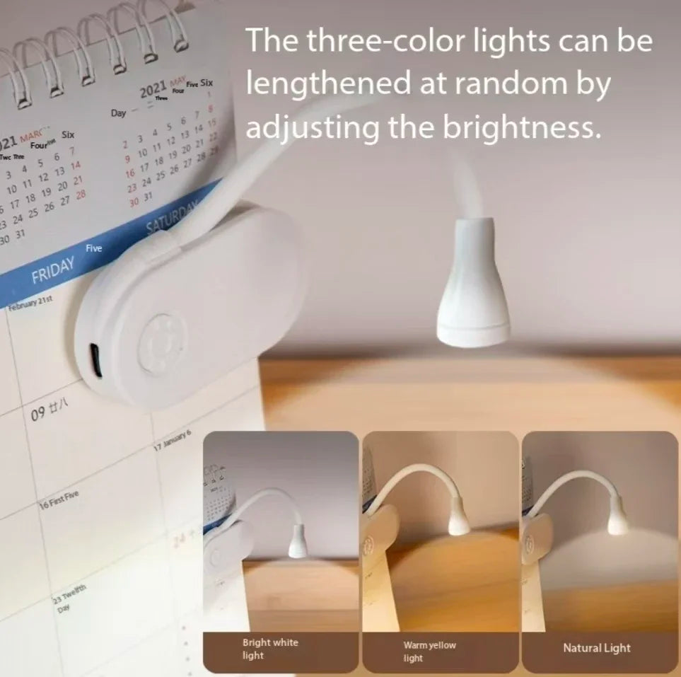 HomeFISH Mini LED Book Light Clip 360 Degree Adjustable Lamp