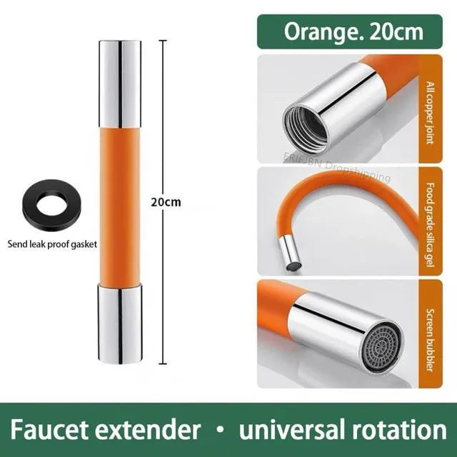 360 Degree Rotating Faucet Extender Silica Gel Splash Guard