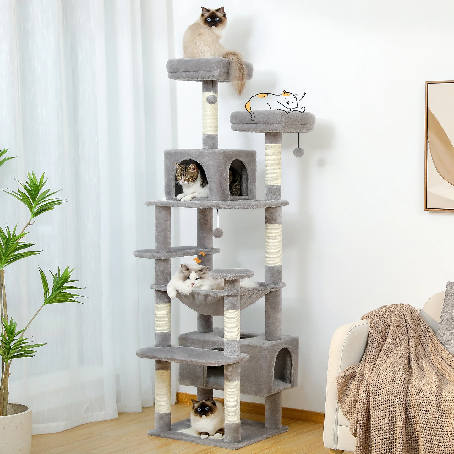 PAWZ Road Large Cat Tree And Tower Indoor Cats Playground
