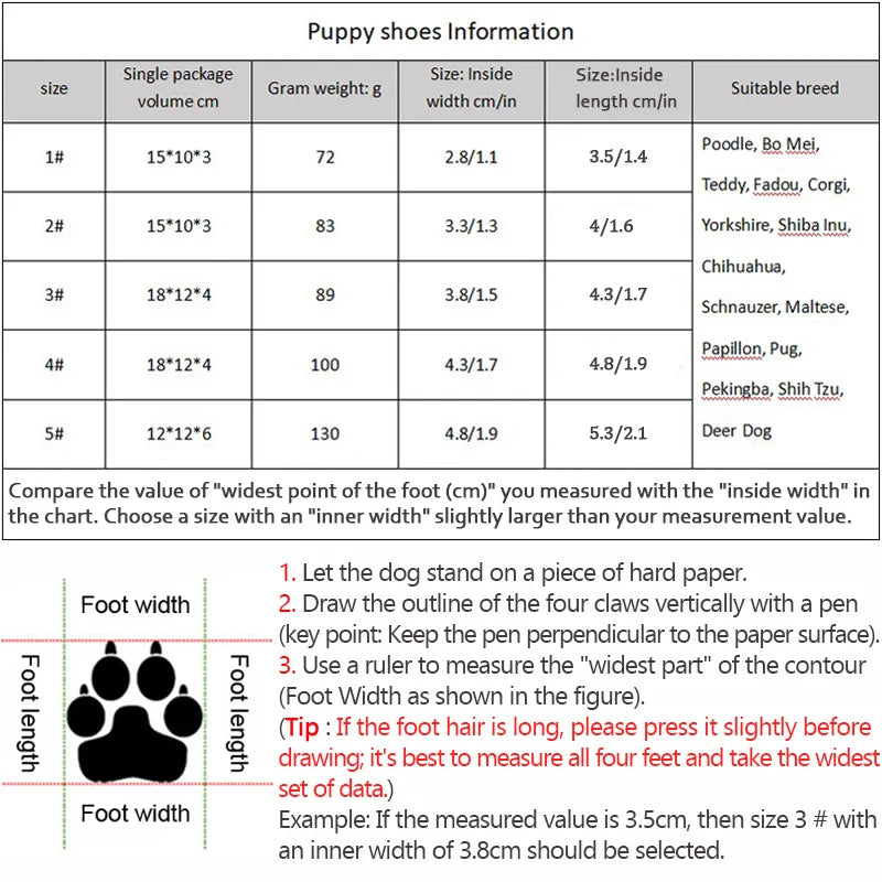 Dog Shoes Non-Slip Plush Paw Protection Boots Breathable Warm For Pets