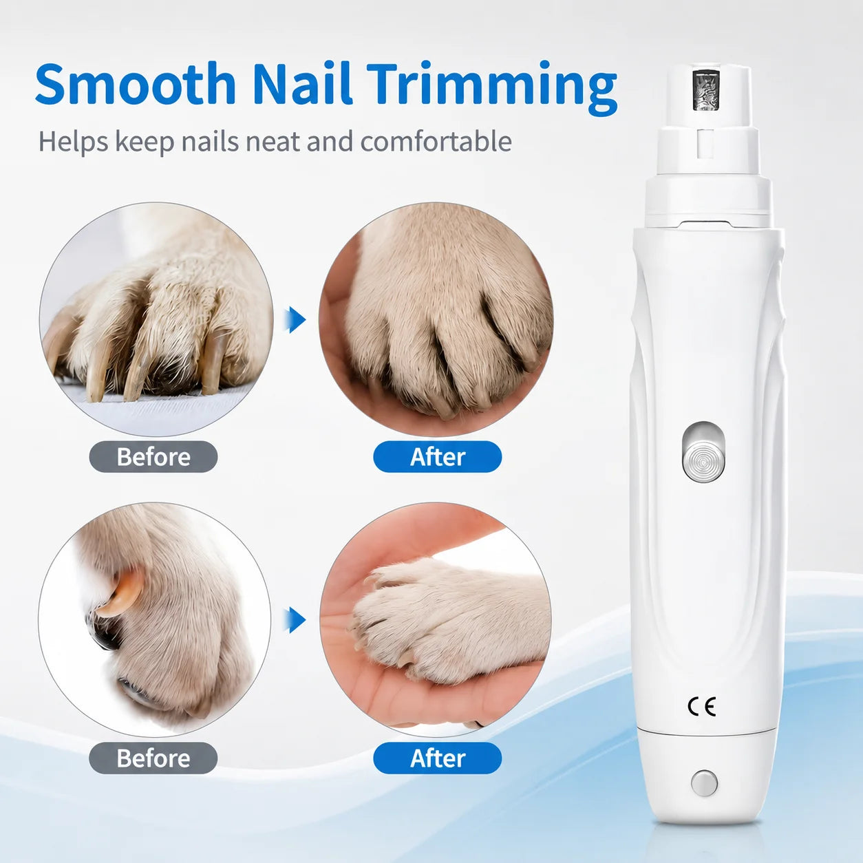 USB Rechargeable Electric Pet Nail Grinder For Dogs And Cats