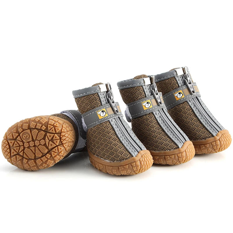 Dog Shoes Non-Slip Plush Paw Protection Boots Breathable Warm For Pets