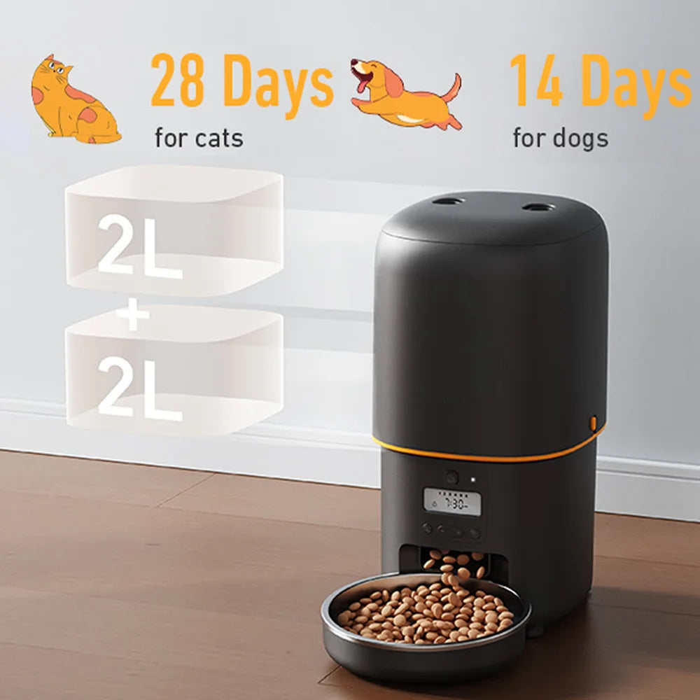 Nityers Automatic Cat Feeder With Voice Recorder And Key Control