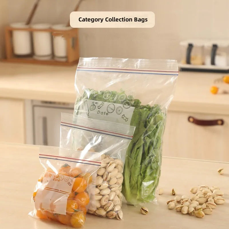 Reusable Zip Lock Bags Food Grade Transparent Storage Bags