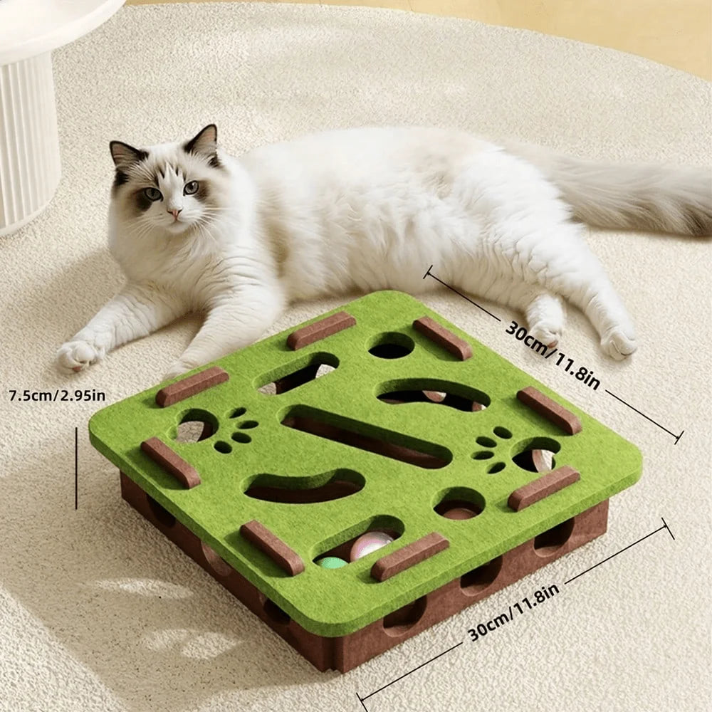 New Interactive Cat Toy With Maze Tunnel And Bell Ball