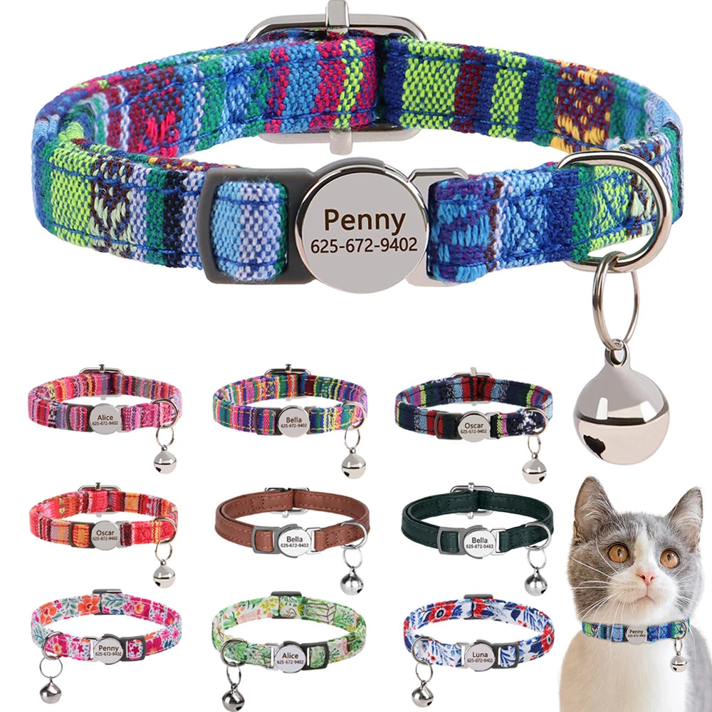 Free Personalized Kitten Collar Engraved With Name