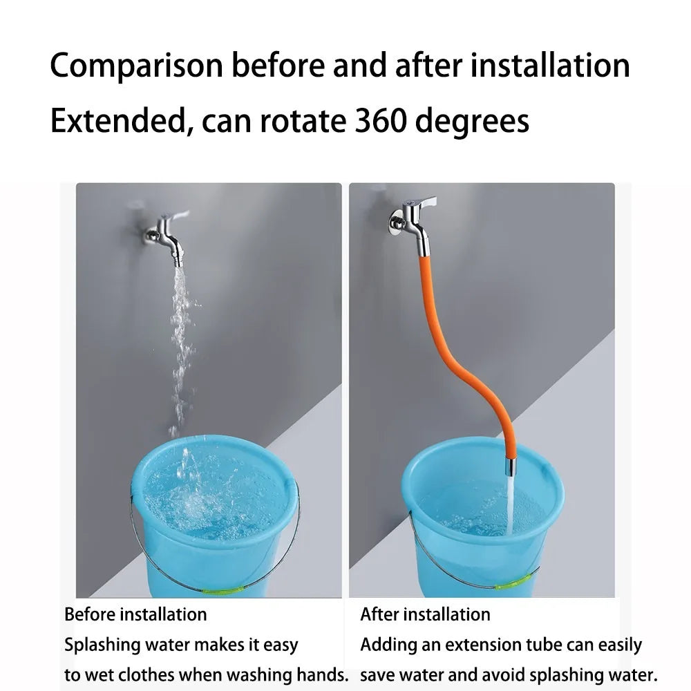 360 Degree Rotating Faucet Extender Silica Gel Splash Guard