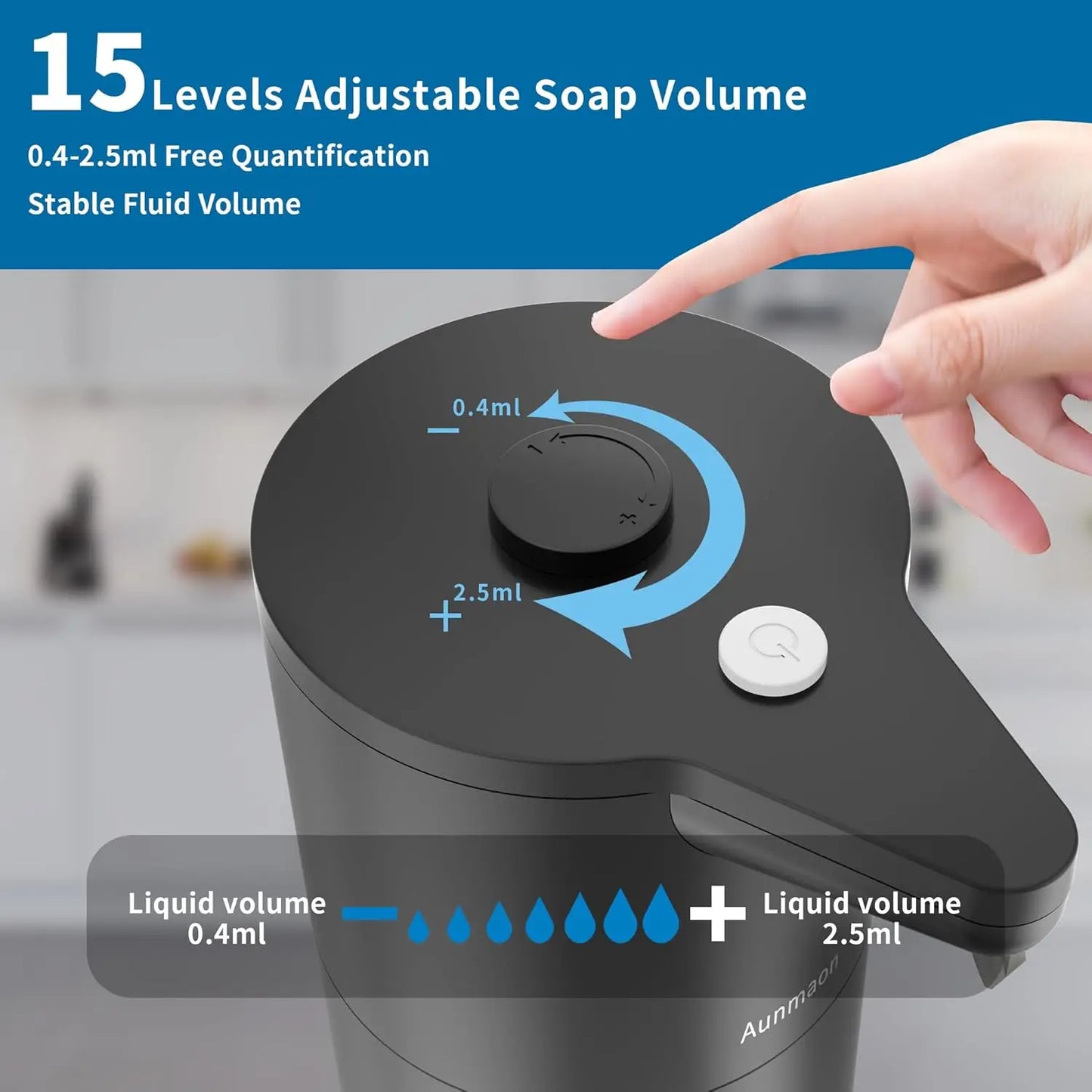 Automatic Soap Dispenser Touchless Hands Free With Adjustable Volume