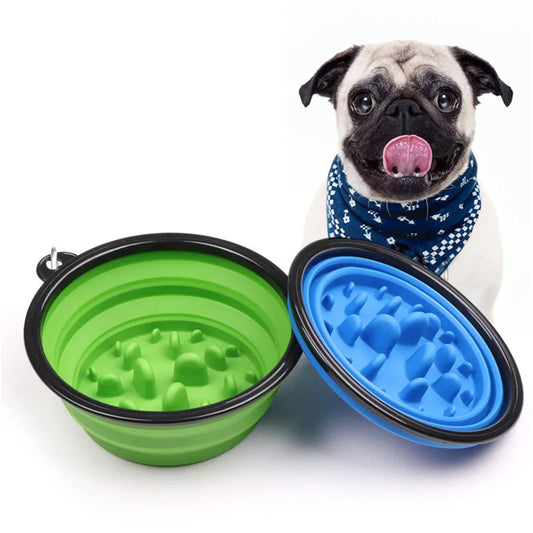 XLeiPet Foldable Travel Dog Bowl Portable Pet Feeder