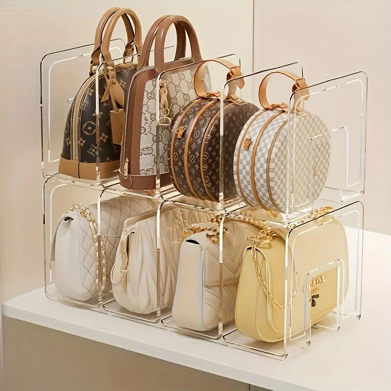 2-Pack Clear Acrylic Handbag Organizers For Purses And Wallets