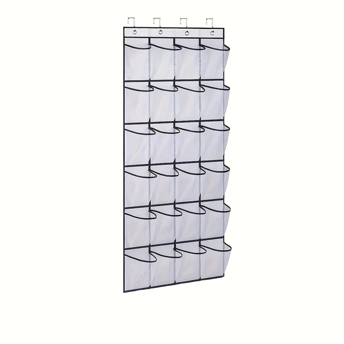 Over The Door Mesh Pocket Shoe Organizer Rack For Closet
