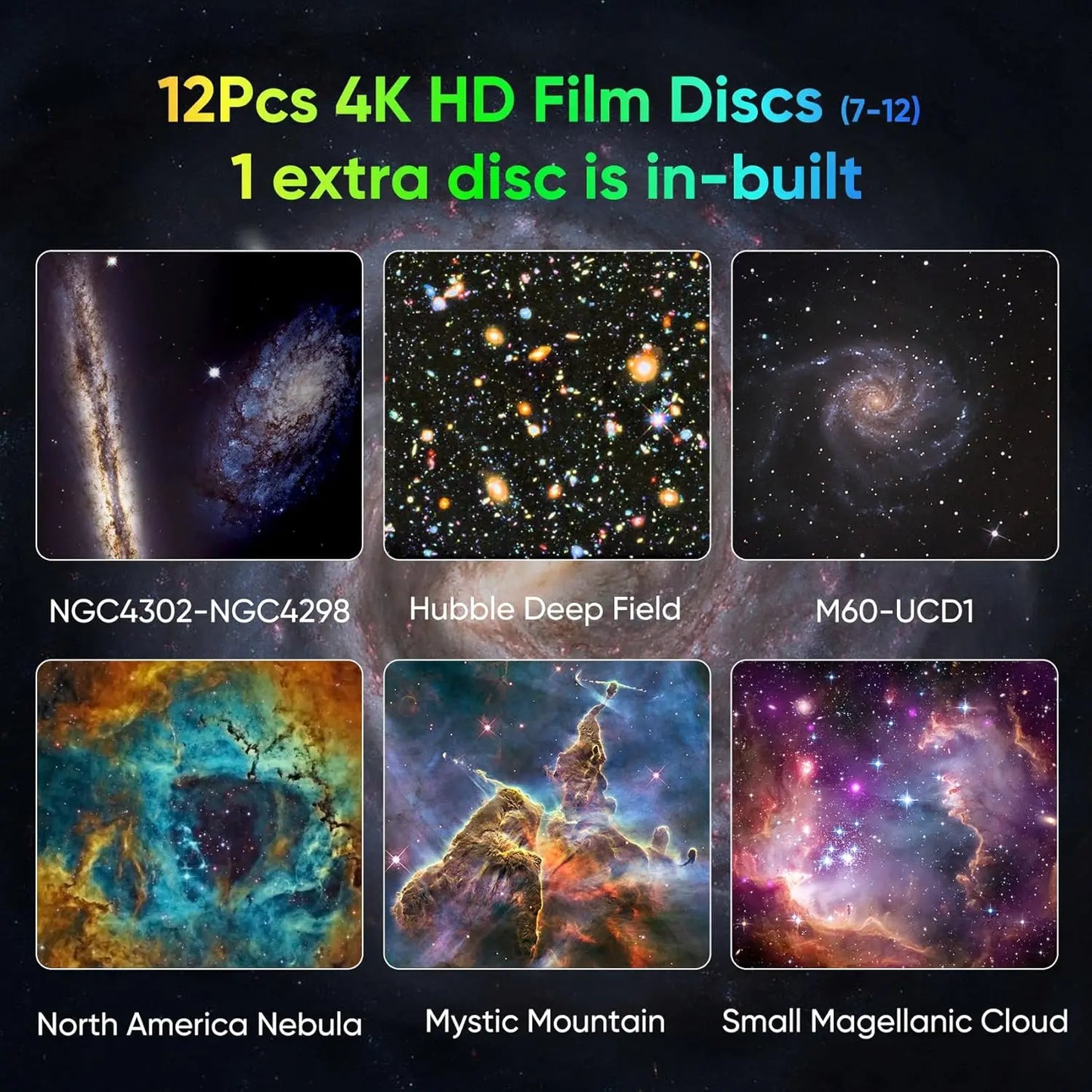Aiopp Galaxy Projector For Bedroom With 13 Film Discs
