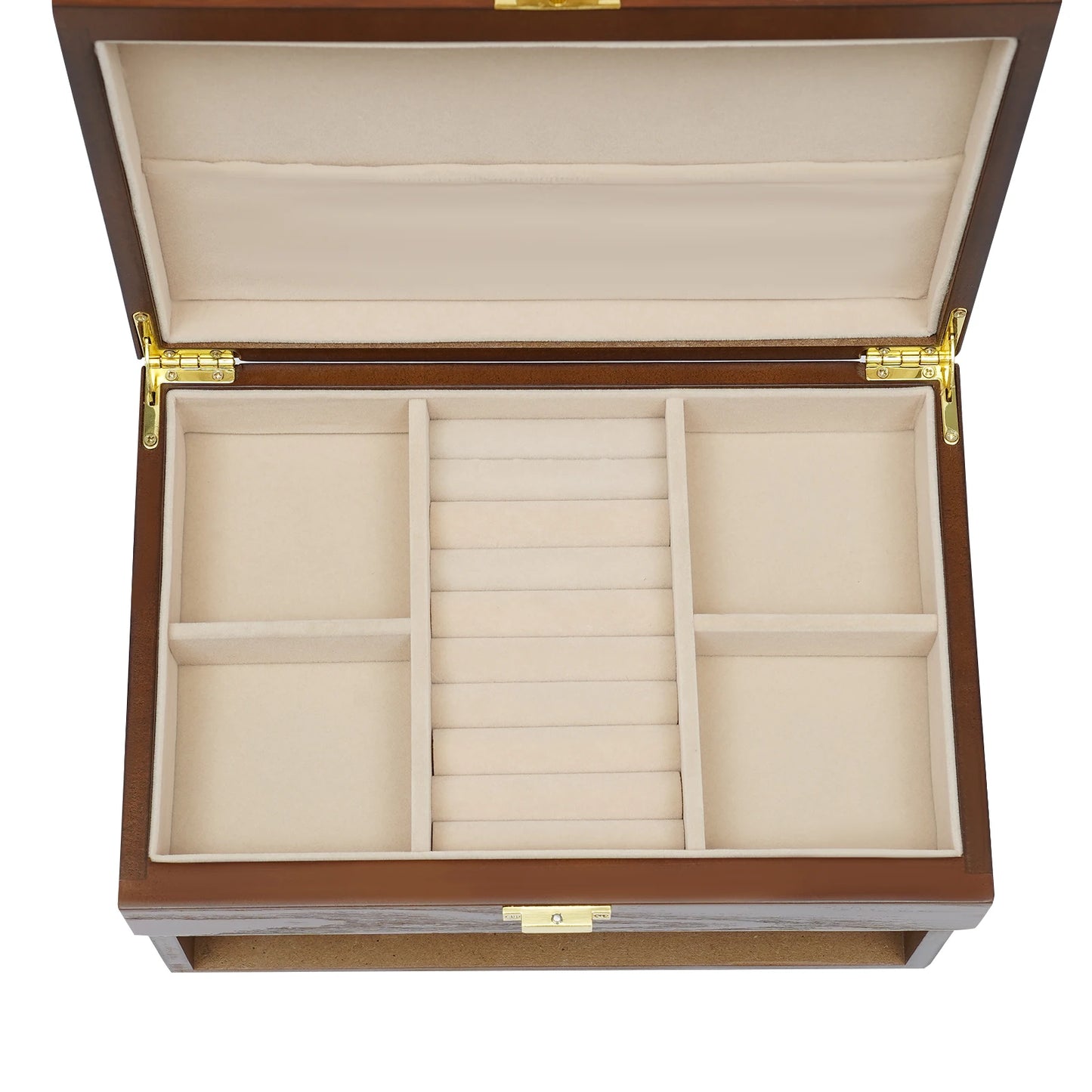 3 Tier Jewelry Box With Pull Out Drawers For Earrings