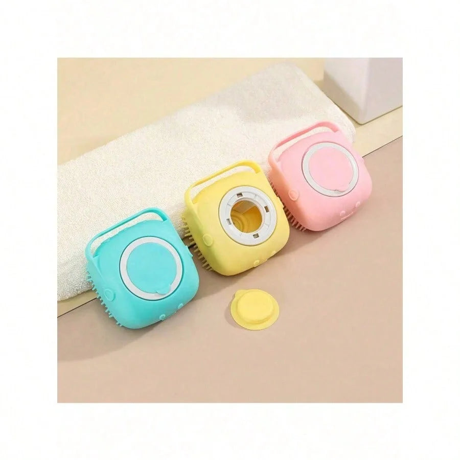 Pet Shampoo Brush With Silicone Dispenser For Dogs And Cats Grooming