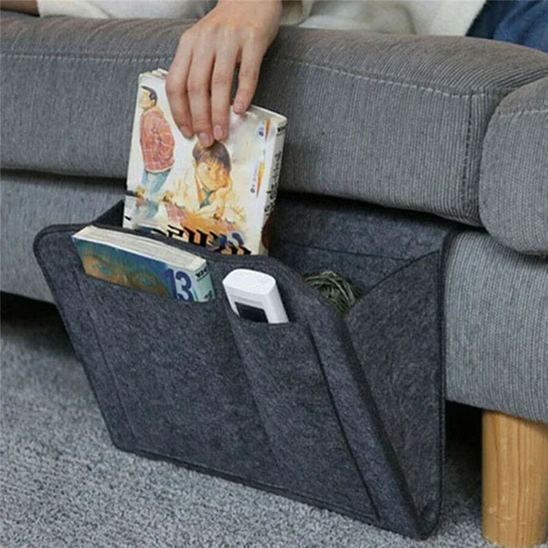 Felt Bedside Storage Organizer For Sofa And Couch Side Pouch