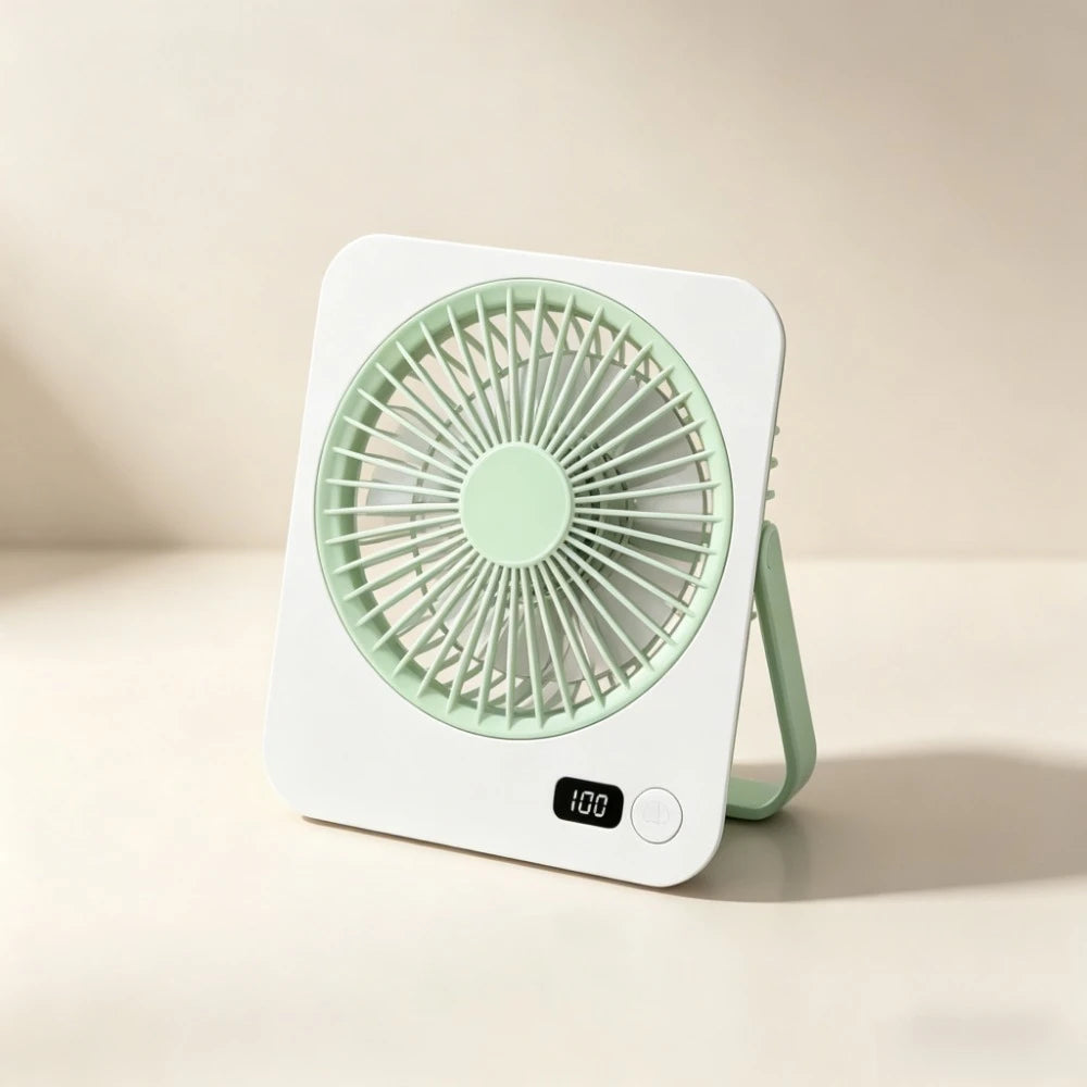 Rechargeable USB Mini Desktop Fan With 5 Speed Quiet Operation