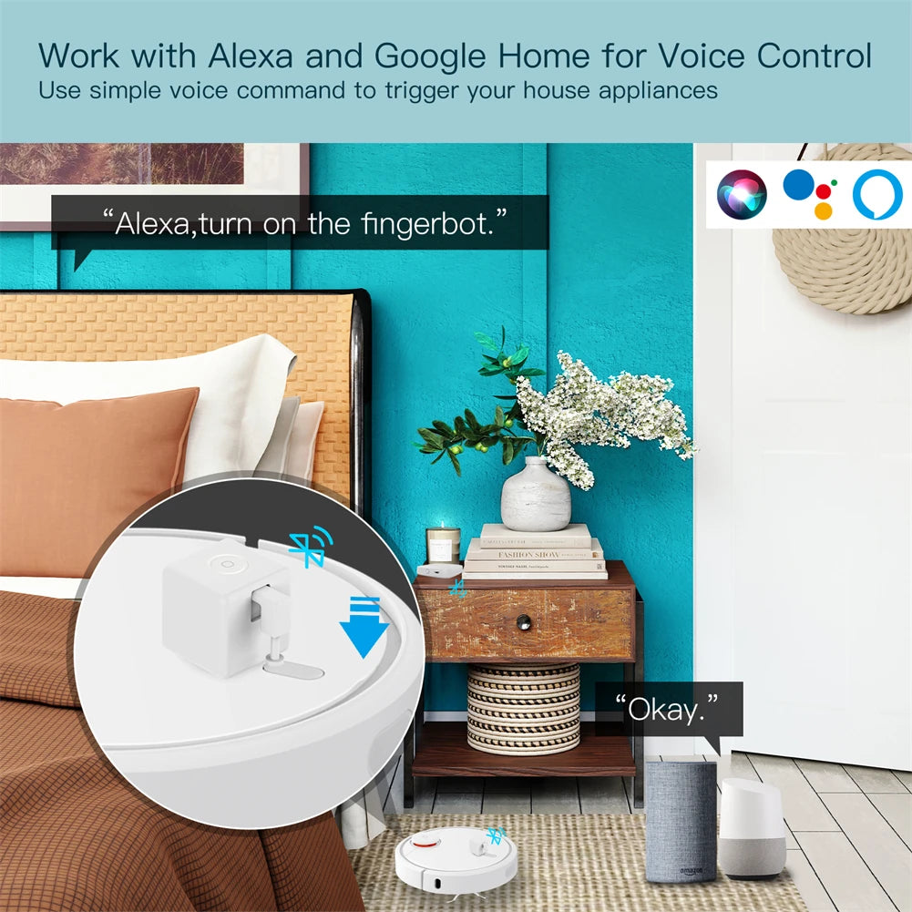 MOES Tuya Smart Bluetooth Fingerbot Switch Button Pusher With Voice Control