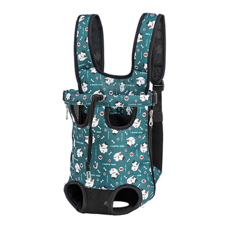 Outdoor Dog Backpack Carrier Breathable Mesh Travel Bag