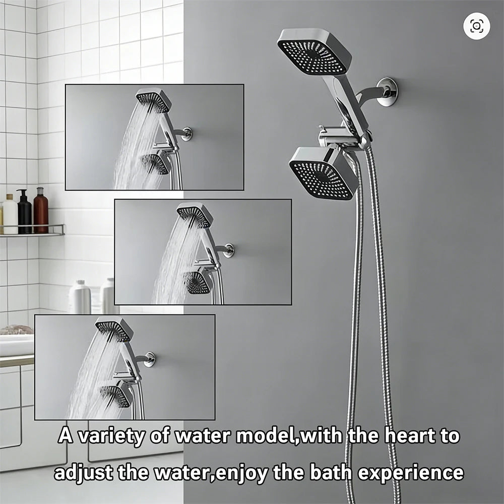 Two In One Shower Set With Rainfall Head And Handheld