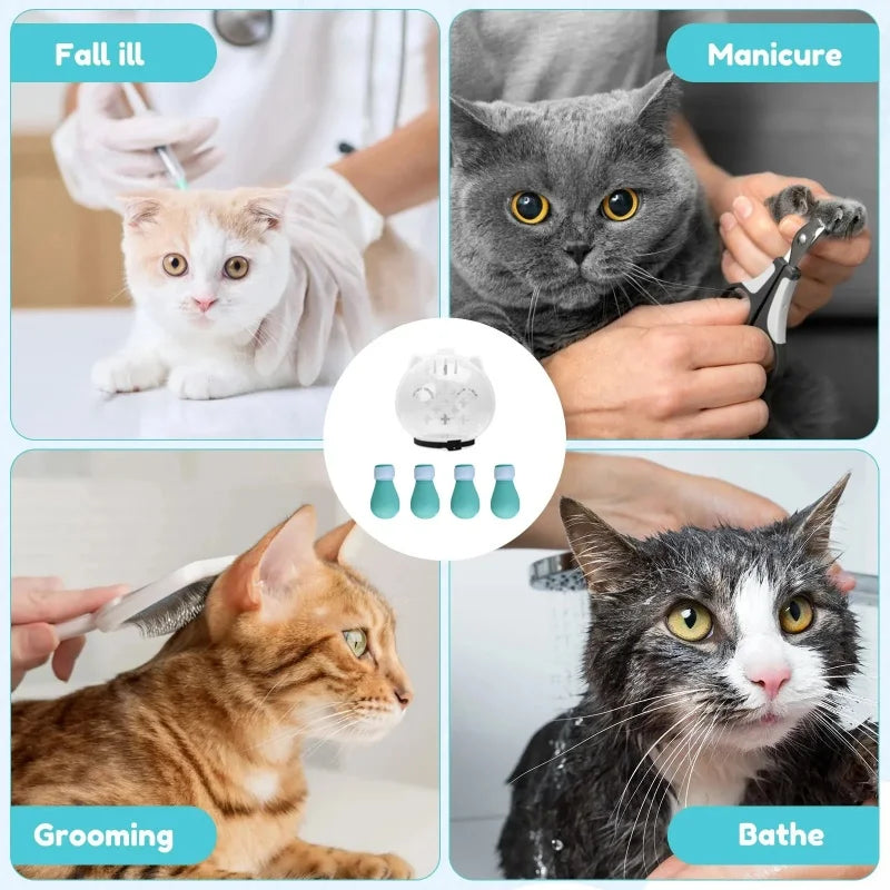 Cat Muzzle Hood Adjustable Breathable Anti Bite Helmet For Pets
