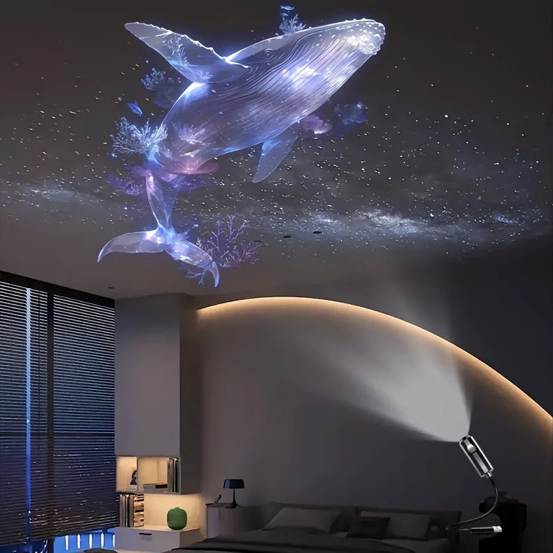 LED USB Projector Night Light With Whale, Butterfly, Jellyfish, Starfish