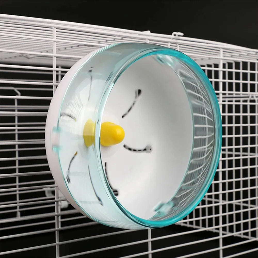 Silent Transparent Hamster Running Wheel Toy For Small Pets