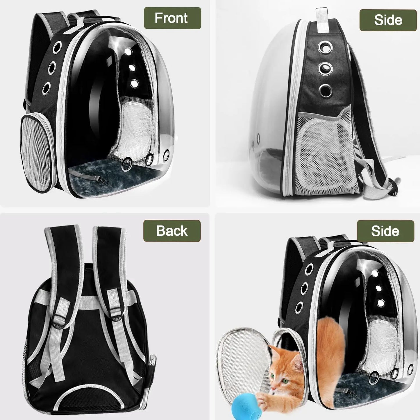 Breathable Space Pet Carrier Backpack for Cats and Small Dogs