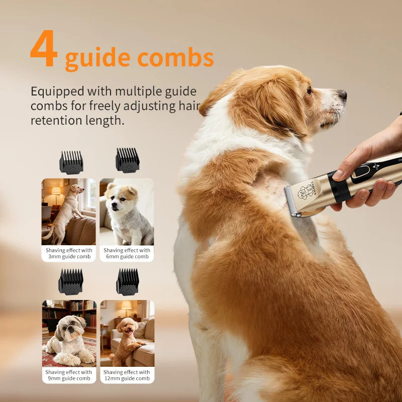 Dog Grooming Clippers Rechargeable Low Noise Nail Clippers Scissors