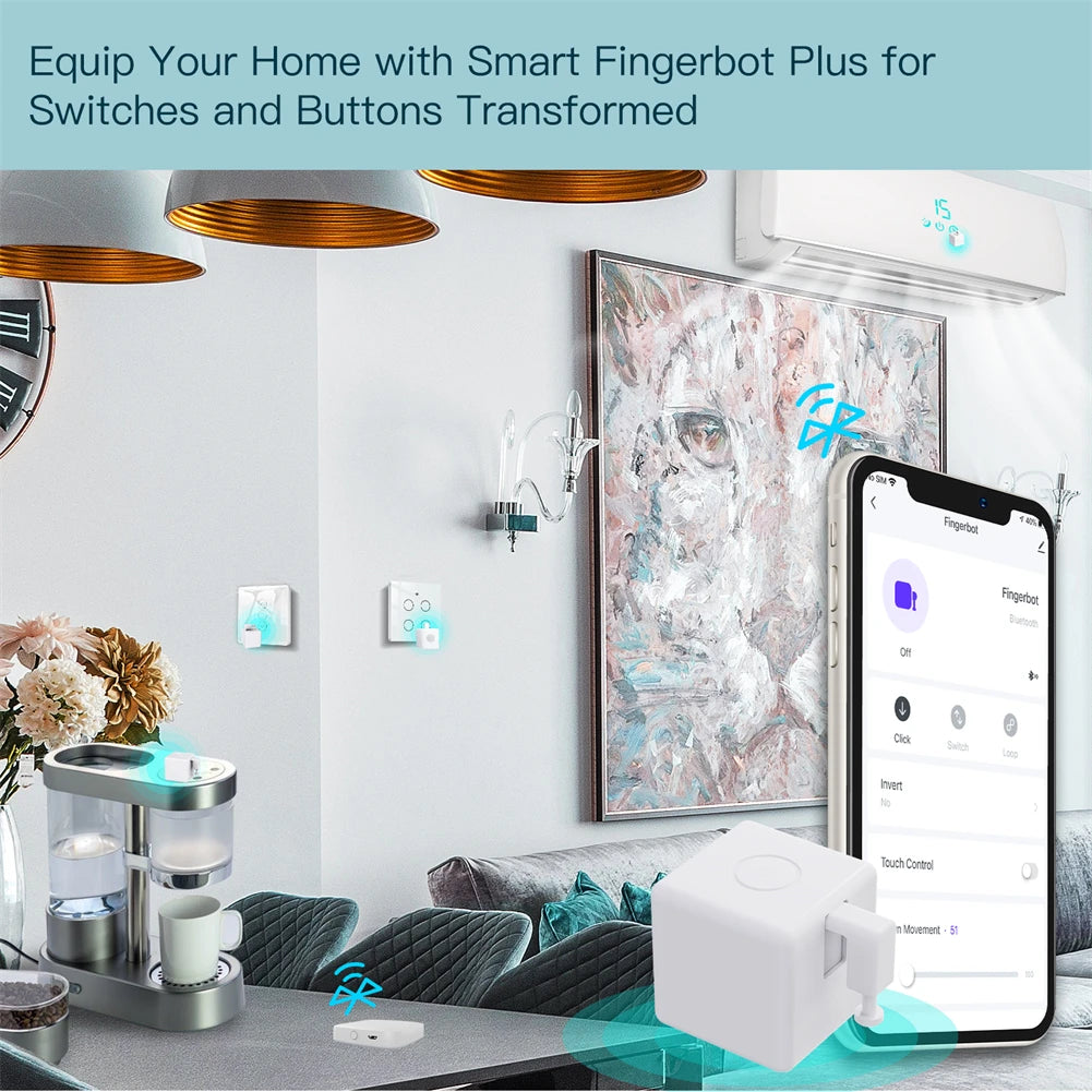 MOES Tuya Smart Bluetooth Fingerbot Switch Button Pusher With Voice Control
