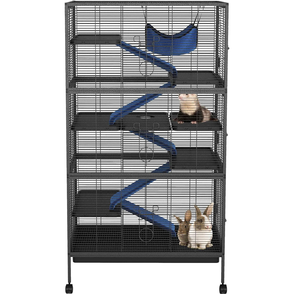 Multi Level Bird Cage With Rolling Stand For Parrots And Small Pets