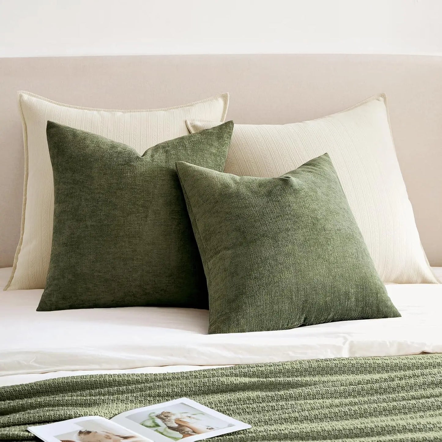 Soft Chenille Pillow Covers Set Of 2 For Sofa Decor