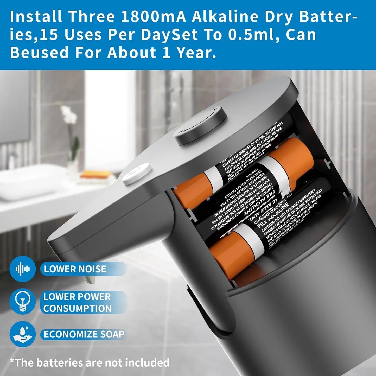 Automatic Soap Dispenser Touchless Hands Free With Adjustable Volume