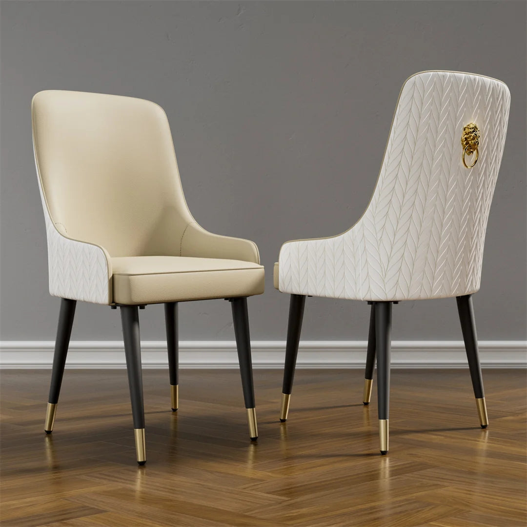 Luvodi Modern Dining Chairs Set Of 2 Tufted Lion