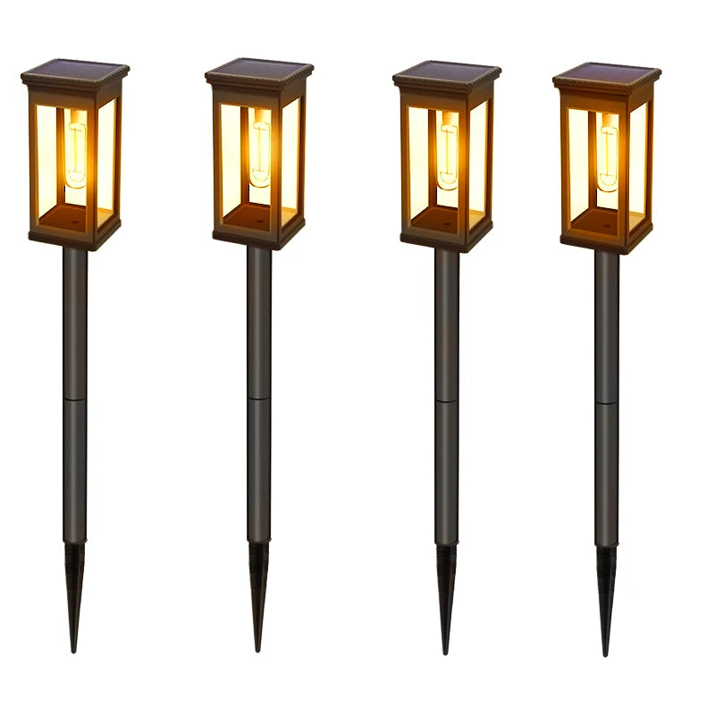 FAMCDC Solar Pathway Lights Outdoor Auto On Off Dusk LED