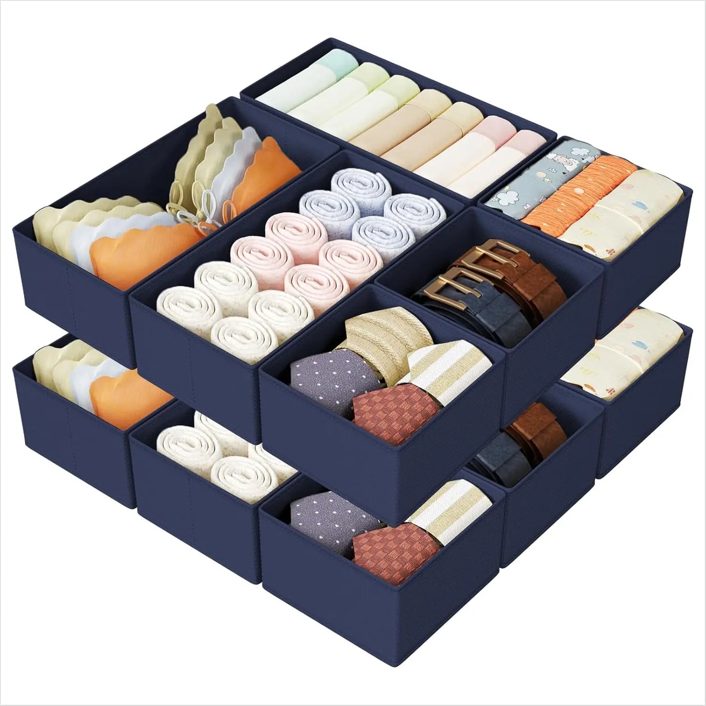 Drawer Organizer Bins For Clothing And Baby Clothes Dresser Storage