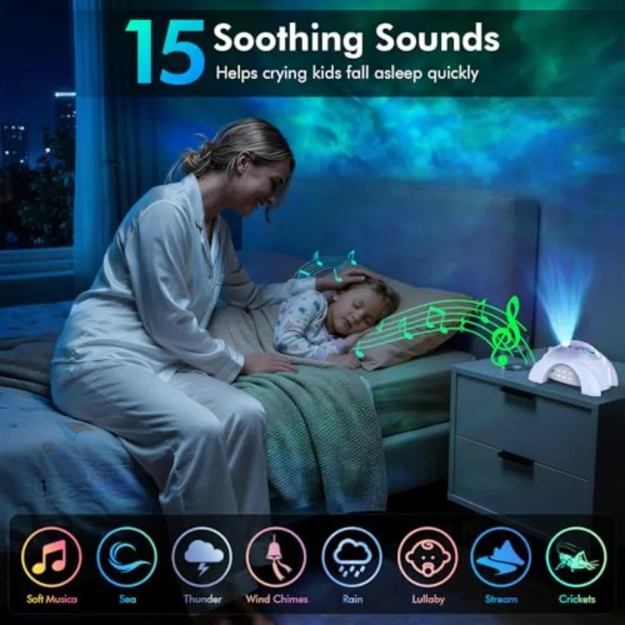 Dual Lens Galaxy Projector With Starlight Show And Bluetooth Speaker
