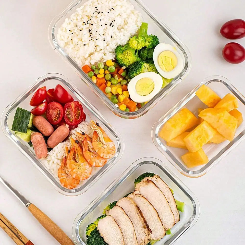 Glass Meal Prep Containers 10 Pack With Lids Airtight