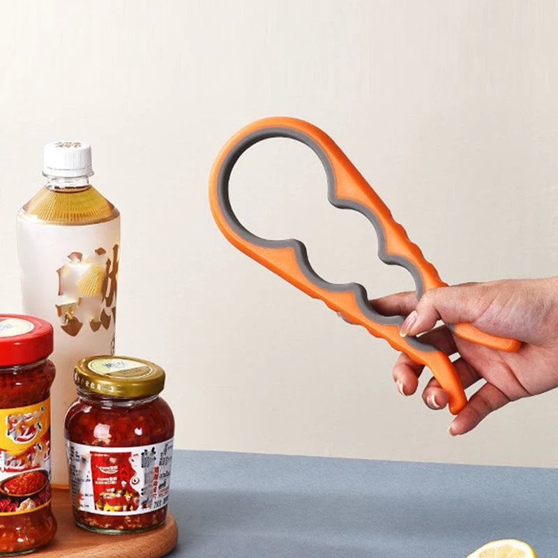 Multifunctional 4 In 1 Jar Lid Can Bottle Opener Stainless