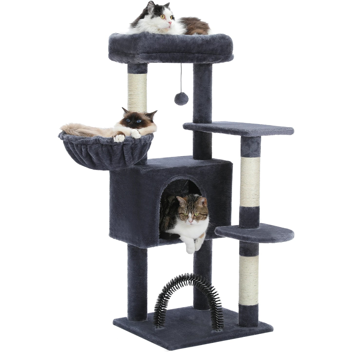 PAWZ Road Cat Tree With Toy Tower Plush Perch Scratching Posts