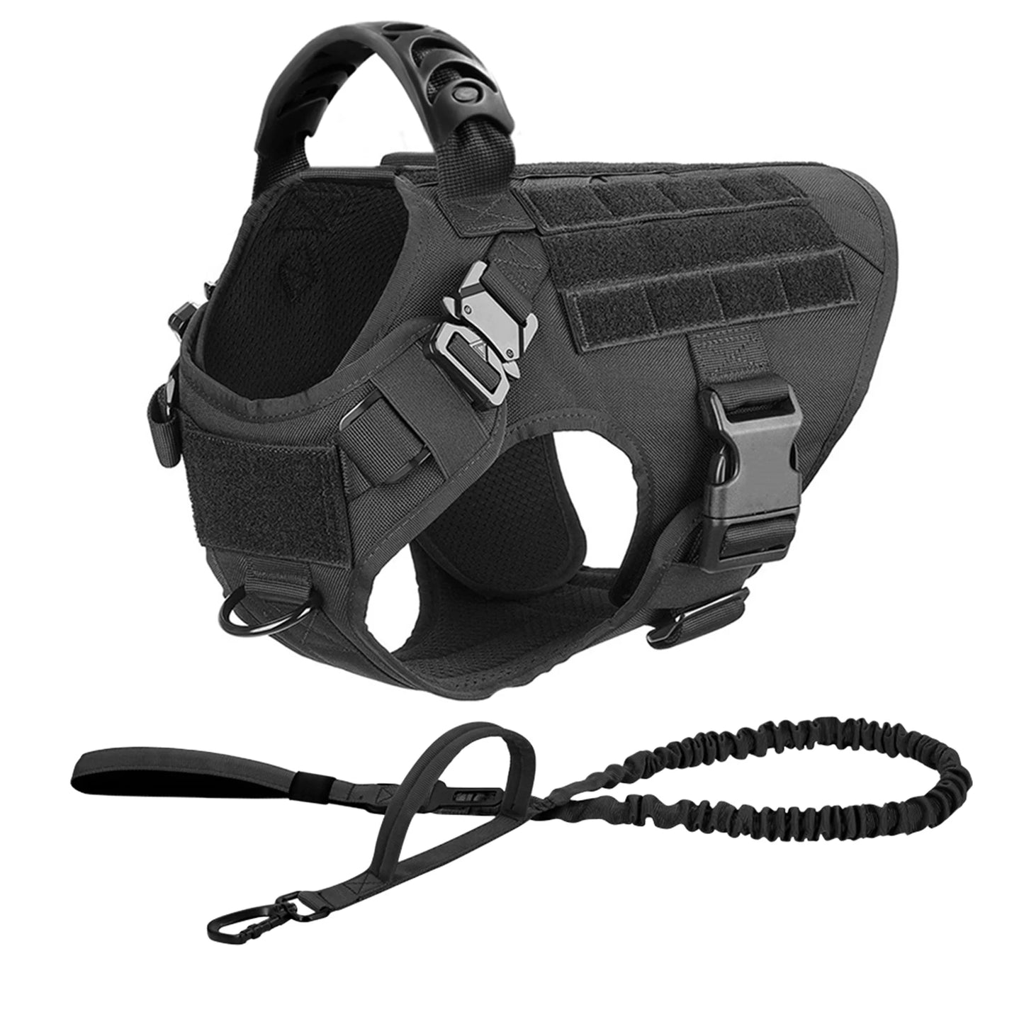 Tactical Dog Harness Leash Set For Training And Walking